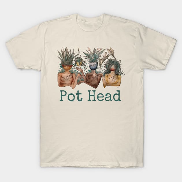 Pot Head Plant Ladies T-Shirt by JJacobs